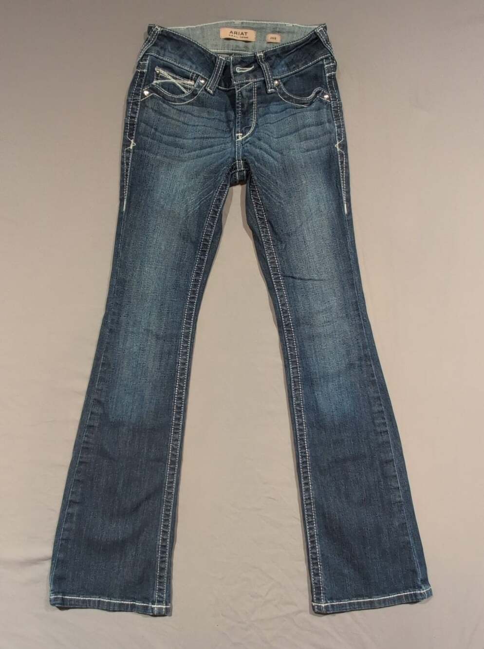 Ariat R.E.A.L. Denim Low Rise Bootcut Western Jeans Size 25S